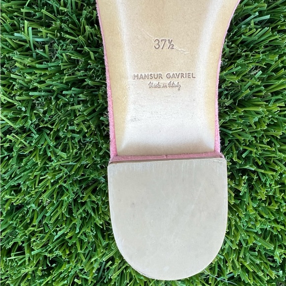 Mansur Gavriel Suede Flat Sandal Slides in Blush Pink size 7.5 - Picture 6 of 11